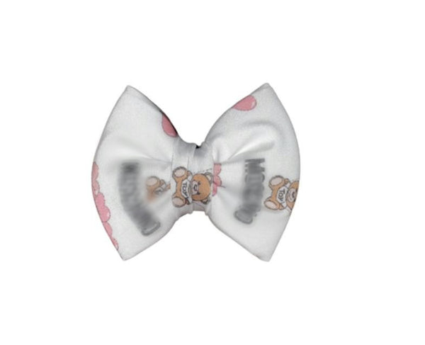 Mosh pink heart bow