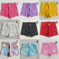 Colored Jean shorts (preorder)