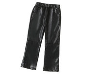 Leather flare pants (brown & black)