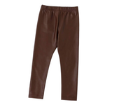 Leather tights 7-8Y (brown/black)