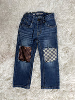 Lover x square patch jeans