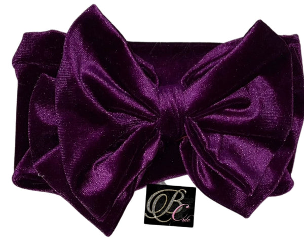 Purple velvet bow
