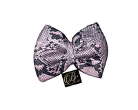 Snakeskin pink Bow
