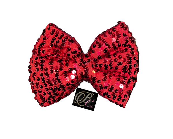 Red sequin bow