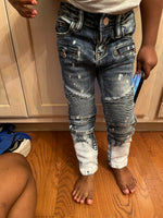 White Paint Jeans (4Y)(RTS)